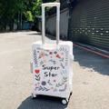 [客製] 花花款 行李箱套（中間文字可以更改）_1