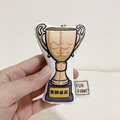 [客製] 獎盃鑰匙圈/磁鐵 (客製文字)