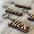 [客製] 手工原木英文鑰匙圈 姓名吊牌/ 名字吊牌 (文字客製)_1
