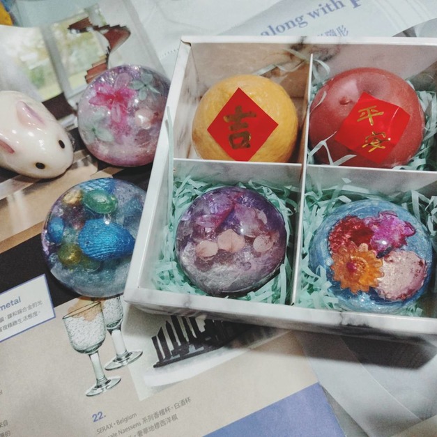 年節禮盒 艾草粽子皂 蘋果沐浴皂 御守保安康 橘子沐浴皂 馬卡龍沐浴皂