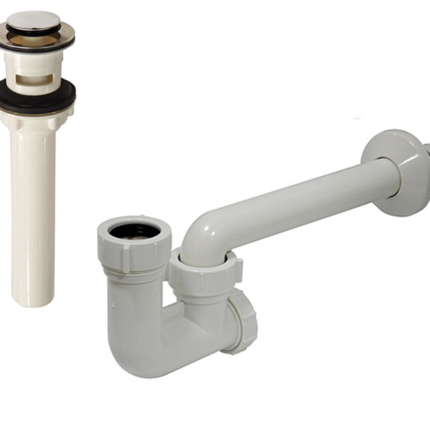 面盆按壓式落水頭，面盆下排水管（壁排） +$350