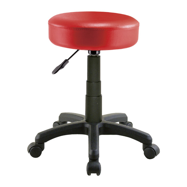 加厚吧檯椅 54cm高 紅色 五爪塑鋼腳