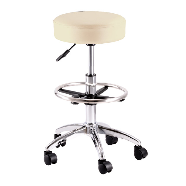 加厚吧檯椅 71cm高 米白 五爪金屬腳