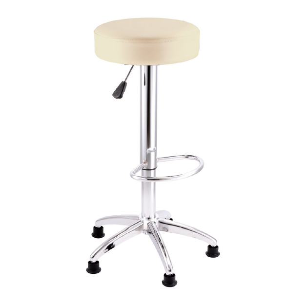 加厚吧檯椅 84cm高 米白 五爪金屬腳