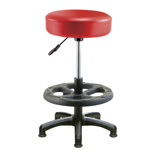 加厚吧檯椅 71cm高 紅色 五爪塑鋼腳