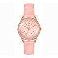 HENRY LONDON 櫻花粉面小碎鑽櫻花粉真皮革錶(HL34-SS-0202)