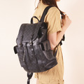 韓系格紋束口後背包_6