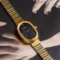 BREDA │ JANE系列 復古橢圓貝殼面手錶- 金x黑母貝面-1741D_4
