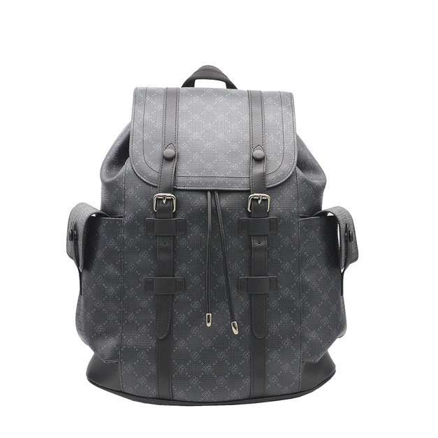 韓系格紋束口後背包