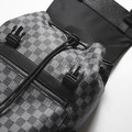 棋盤格大容量雙肩後背包 筆電包 大包 男包_2