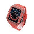 APPLE WATCH 蘋果手錶保護殼 | 超輕量碳纖維殼/矽膠帶款 - 紅_1