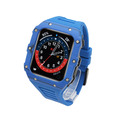 APPLE WATCH 蘋果手錶保護殼 | 超輕量碳纖維殼/矽膠帶款 - 藍_1