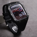 APPLE WATCH 蘋果手錶保護殼 | 超輕量碳纖維殼/矽膠帶款- 黑_3