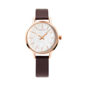 Calvin Klein CK EVEN系列女錶-木質雅緻岩紋皮革腕錶K7B236G6