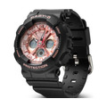CASIO BABY-G 時尚女孩,明亮金屬風,黑X玫瑰金,運動潮流錶 BA-130-1A4DR_1