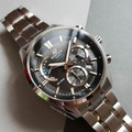 CASIO EDIFICE 系列 日製三眼計時 不銹鋼錶 EFB-550D-1AVUDR_1