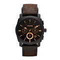 FOSSIL 型男魅力 三眼計時皮革錶 FS4656IE