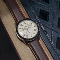 FOSSIL 經典時尚 三眼計時皮革錶 FS4735_3