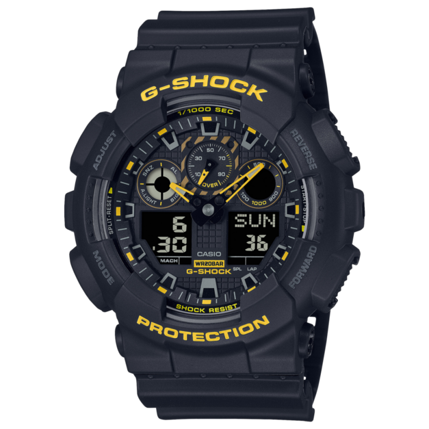 CASIO G-SHOCK 大膽搶眼亮黃色調 休閒工作風  GA-100CY-1A