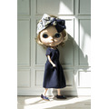 Daisy Blooming on Plain Navy Double Layers Dress Set_3