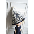 Double Side Wearable Elfin Hat / Daisy Blooming in Navy Sea_1