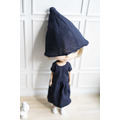 Double Side Wearable Elfin Hat / Daisy Blooming in Navy Sea_2