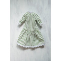 Artichoke Green Stripe Lace Dress With Ribbon_1