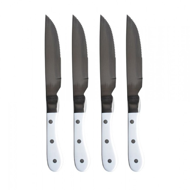 KNORK諾克頂級牛排刀-白柄 頂級316不鏽鋼 18-10