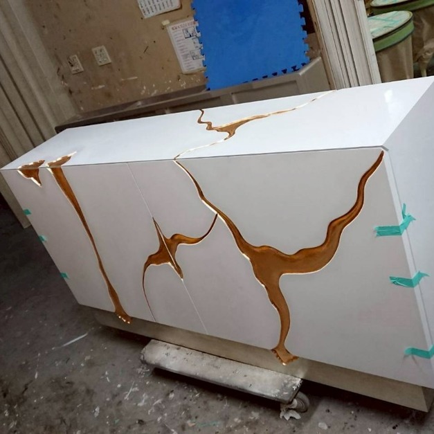 家具鋼烤金箔斗櫃