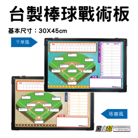 黑白幫 30x45 棒球戰術板 琢磨風(咖啡) 千草風(藍) 棒球  戰術板 棒球白板