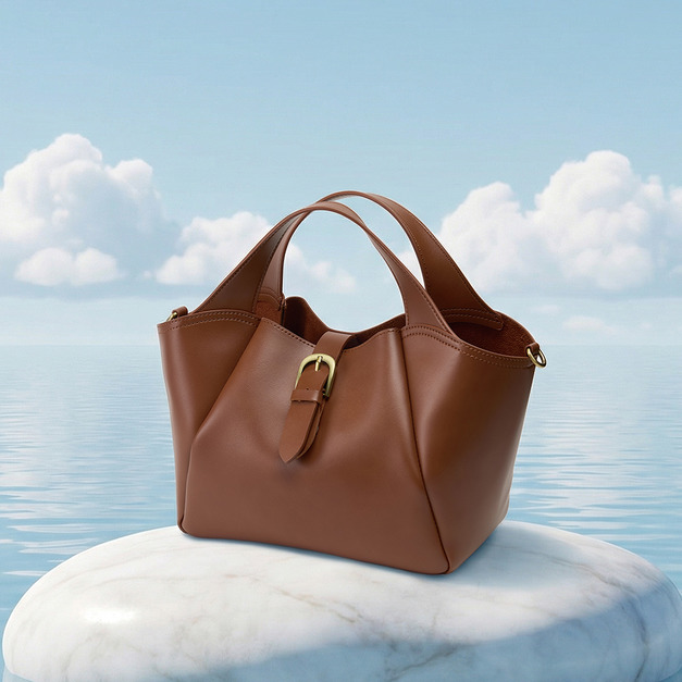 光合系 雲朵手提包-焦糖棕