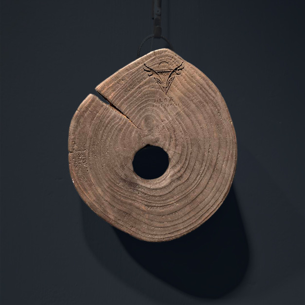 No.009鵝掌柴厚切原木片X植物上板用