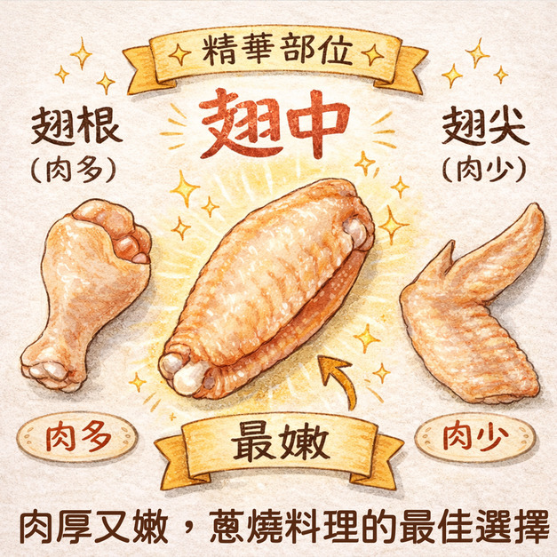 蔥燒胖胖翅【500g &plusmn; 10%】☻44折單包優惠價☻