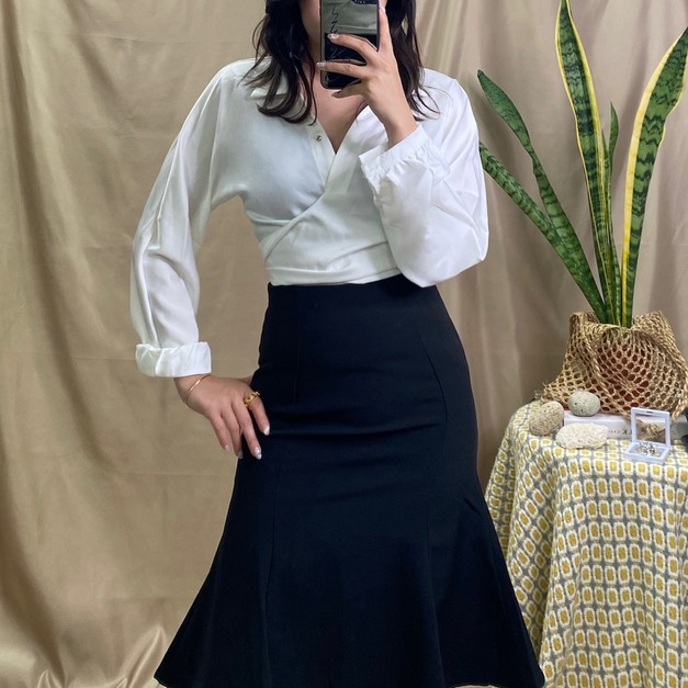 高腰包臀魚尾裙