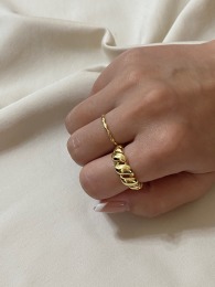 金色可頌細戒套組