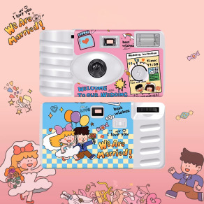 【LFANI 樂斐】WEDDING 婚禮永恆結婚回憶 翻玩系列 彩色27張 一次性閃光即可拍相機