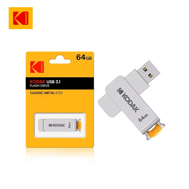 【Kodak 柯達】K133 金屬雙旋轉隨身碟-64GB