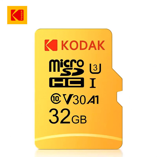 【Kodak 柯達】UHS-I U3 V30 A1 MicroSD 高速記憶卡-黃色32GB