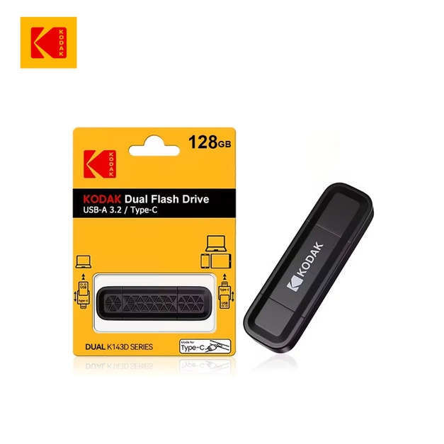 【Kodak 柯達】K143D USB-C 3.2 Gen1 OTG 高速雙模式隨身碟-128GB