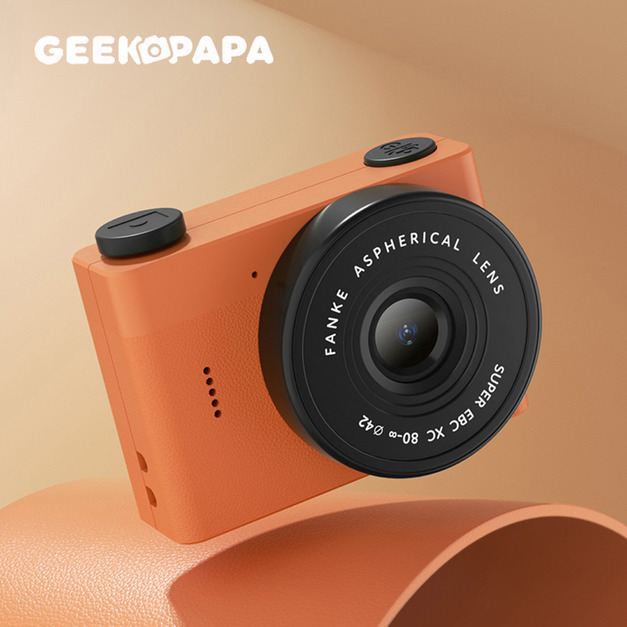 【GEEKPAPA 極客爸爸】A5 mini復古迷你數位相機-橘色