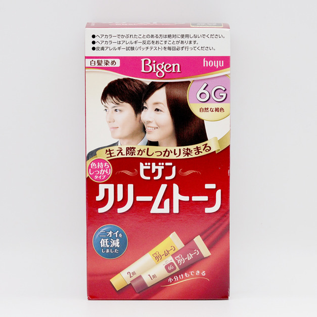 日本hoyu 美源（Bigen）白髮用染髮膏6G自然褐色40g+40g