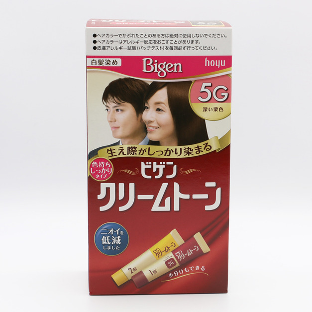 日本hoyu 美源（Bigen）白髮用染髮膏5G深栗色40g+40g