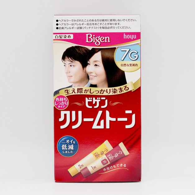日本hoyu 美源（Bigen）白髮用染髮膏7G自然黑褐色40g+40g