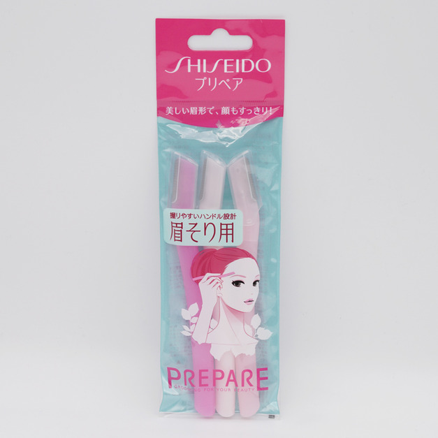 資生堂（SHISEIDO）PREPARE修眉刀3把裝