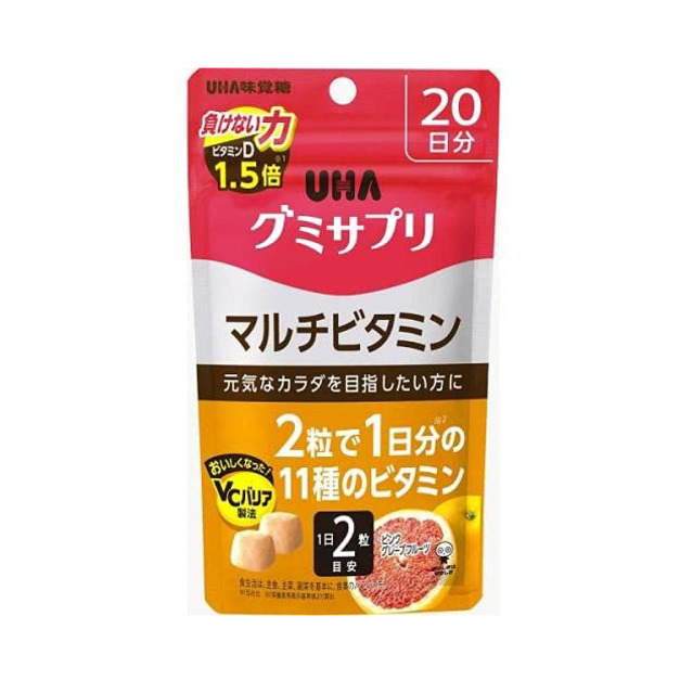 UHA味覺糖 水果味維生素軟糖 綜合維生素 20日分
