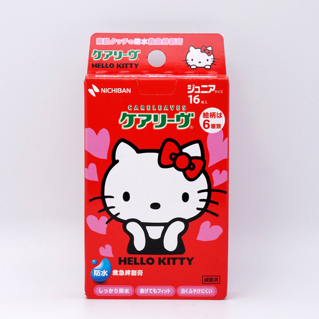 日本米琪邦（NICHIBAN） careleaves卡通圖案創可貼 Hello Kitty 16枚