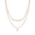 Perla 珍珠雙層項鍊 仲夏夜(玫瑰金)