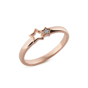 Fortuna 真鑽戒指/尾戒 夜空(玫瑰金)