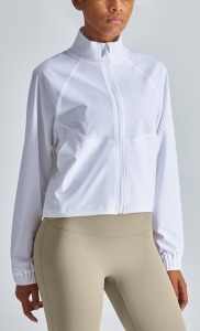 速乾免燙簡約運動外套（4色)（只剩白色Ｓ現貨）