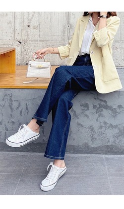 經典丹寧水洗直筒牛仔褲（只剩29現貨）